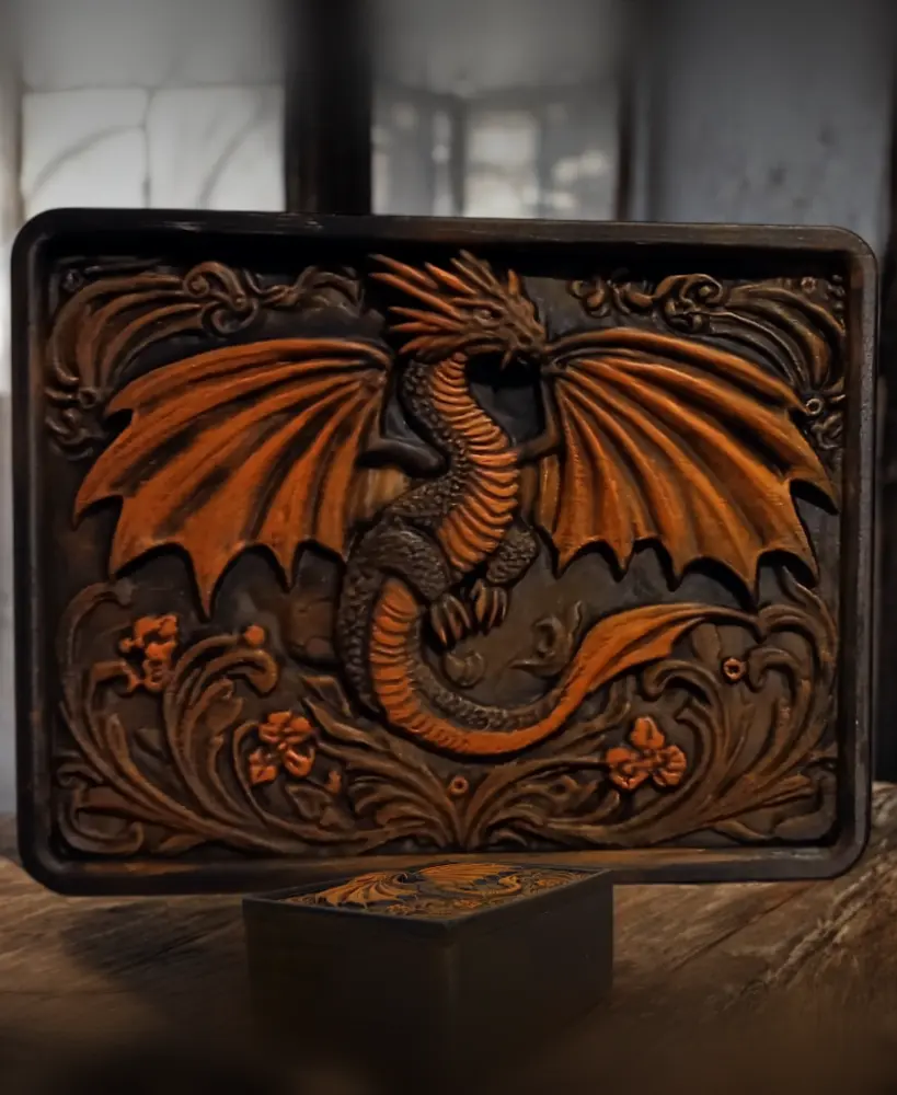 Orange Dragon Box 3d model