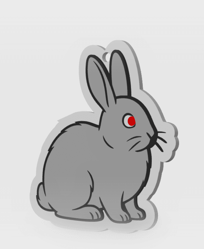 Bunny Keychain 3d model