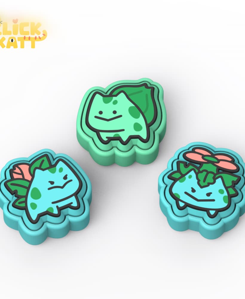 Monster 001-003 - Clicker Fidget Toy Keychain 3d model