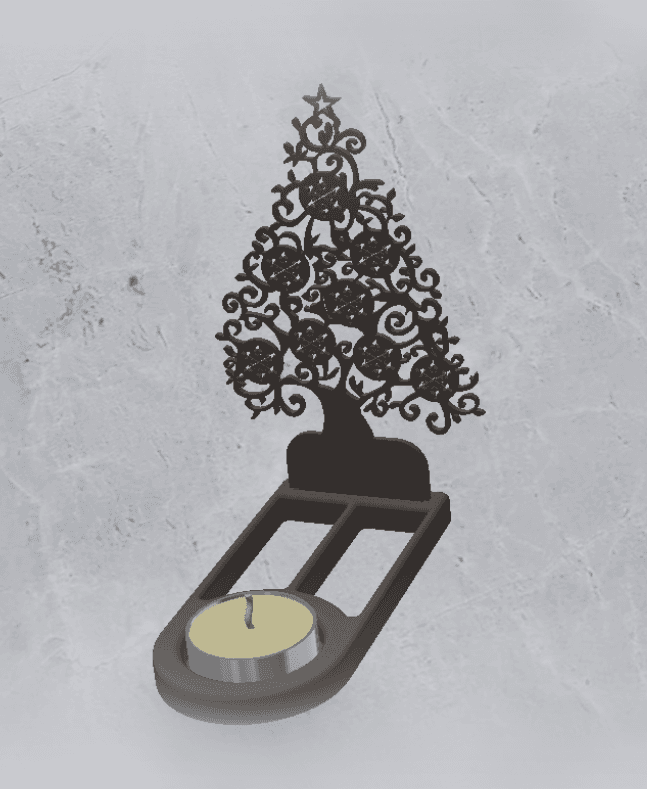Candle Holder Decoration 3d model