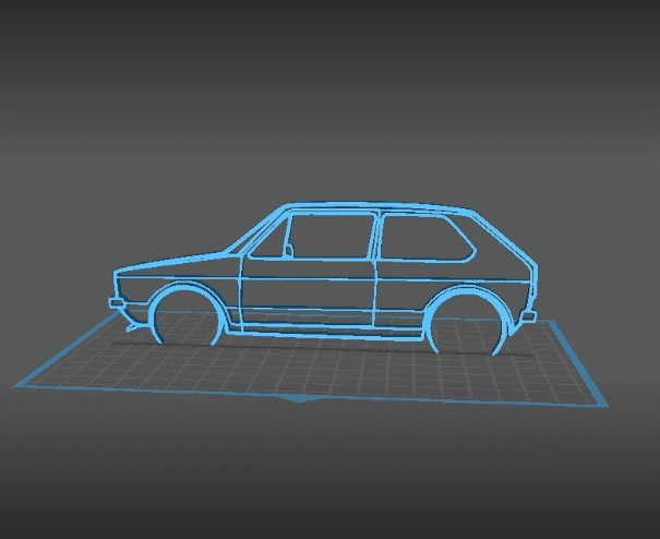 Volkswagen - Golf 1 Wall Art 3d model