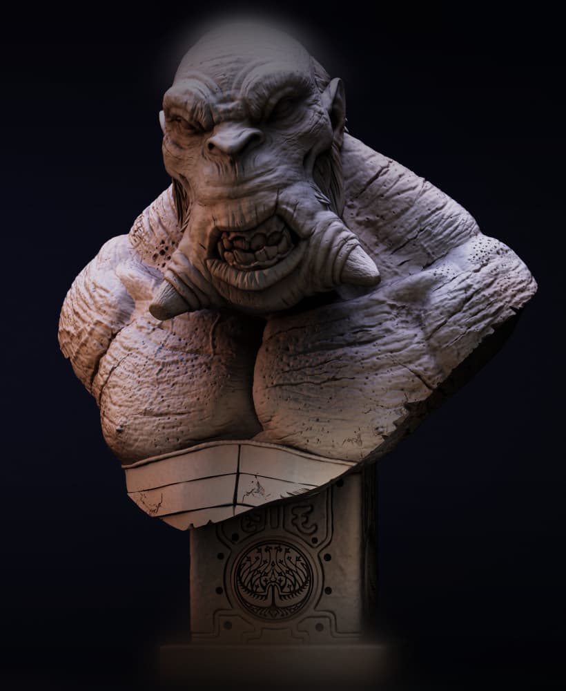 Mr. Wink bust - Hellboy 2 (Pre-Supported) 3d model