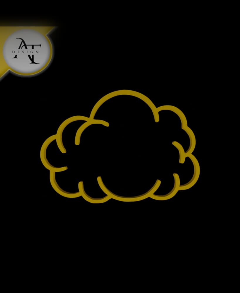 Simple Cloud Symbol - 2D Art 3d model
