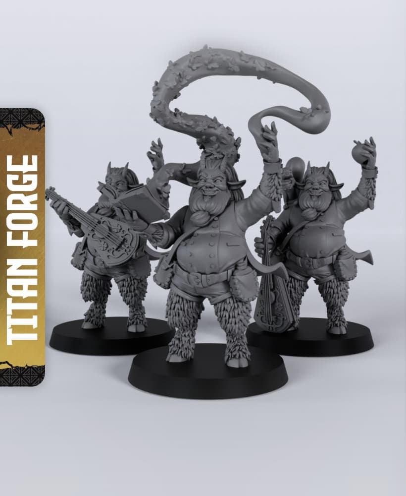 Satyr Male Bard - With Free Dragon - 5e DnD Inspired for RPG and Wargamers 3d model