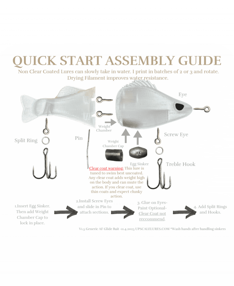 Generic AF Glide Bait V1.5 Upscale Lures.3mf 3d model