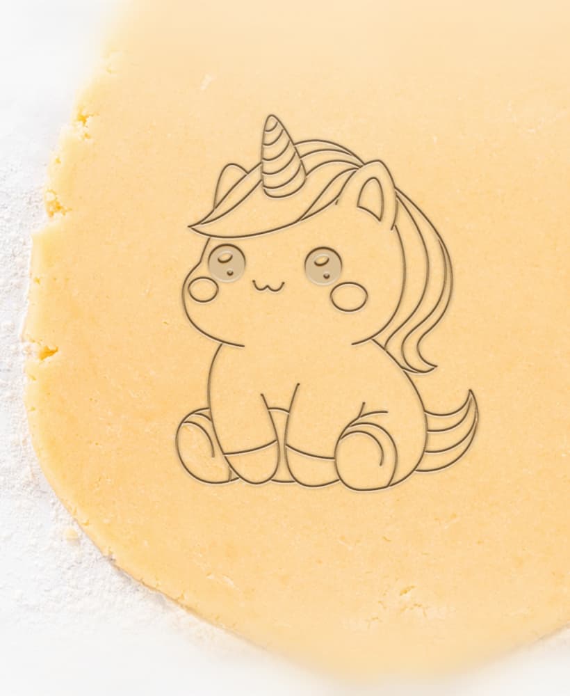 Baby Unicorn Cookie Cutter, Biscuit Cutter 3d model
