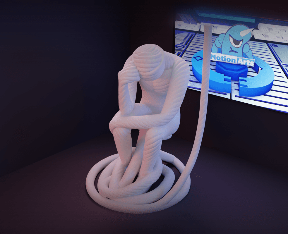 Escultura homem enrolado.stl 3d model