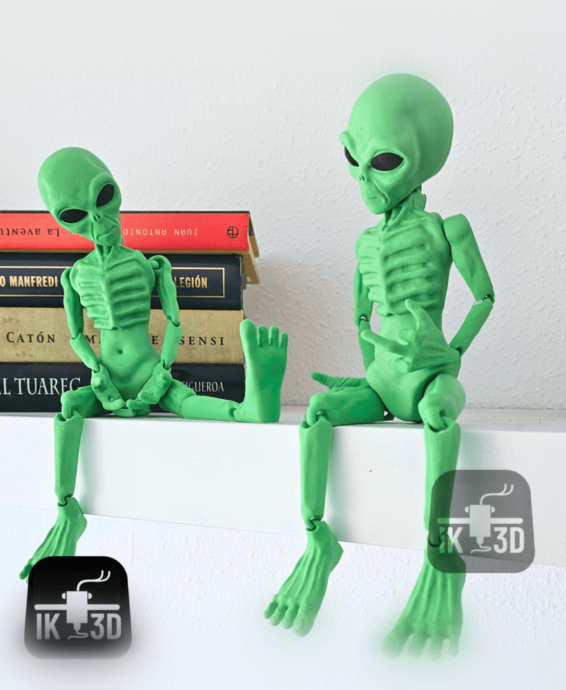 Flexi Alien / Print in Place / Multiparts & Multicolor 3d model