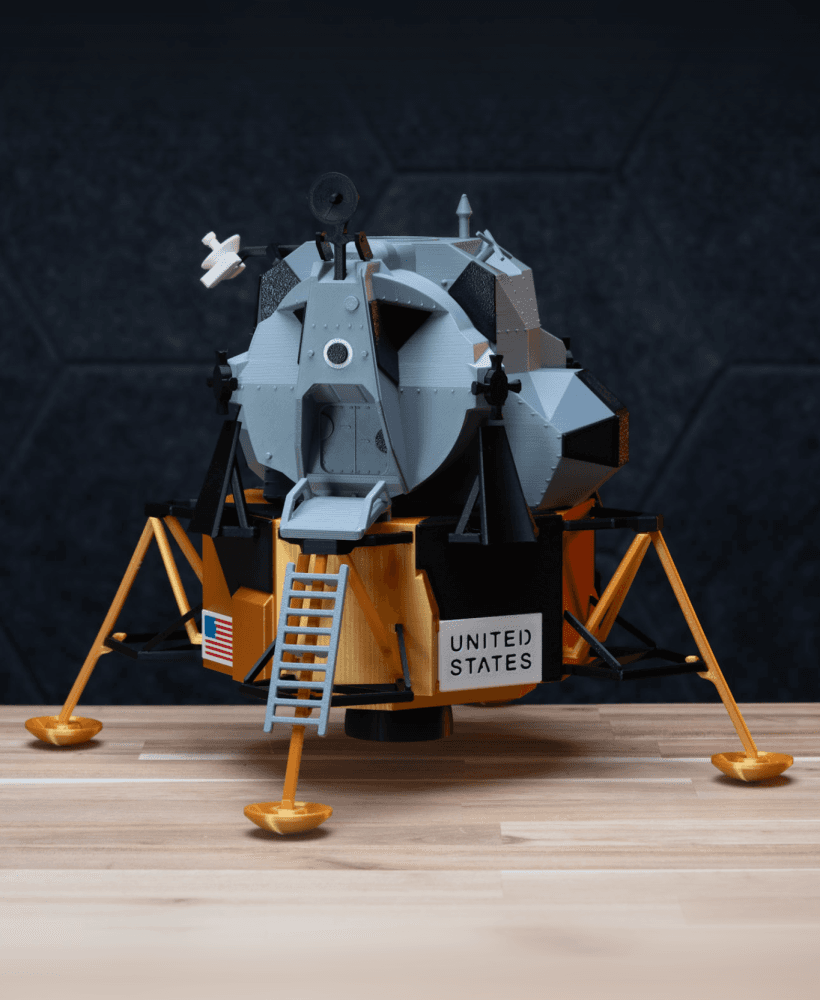 Lunar Lander - FREE Spacecraft Kit | No Supports, No AMS, No Glue 3d model