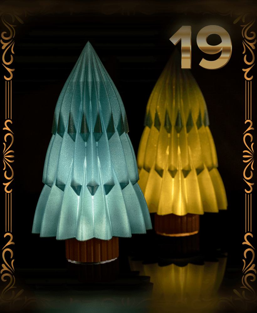 Christmas Tree Tealight (Vase Mode) - Christmas Day 19 - Light - Lighting 3d model