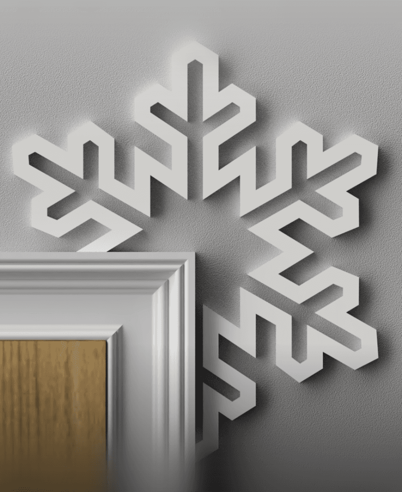 Snowflake Door Topper 3d model