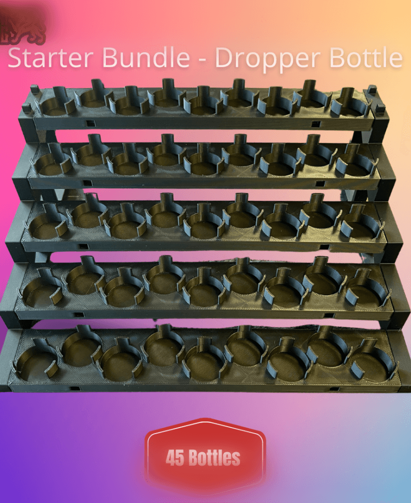 Griffin Gaming Modular Paint Rack - Full Section - Dropper Bottle 3d model