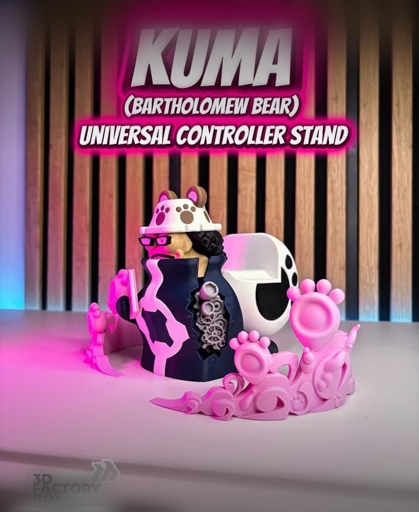 DIY Universal Controller Stand - Bartholomew Bear Inspired by One Piece 3d model
