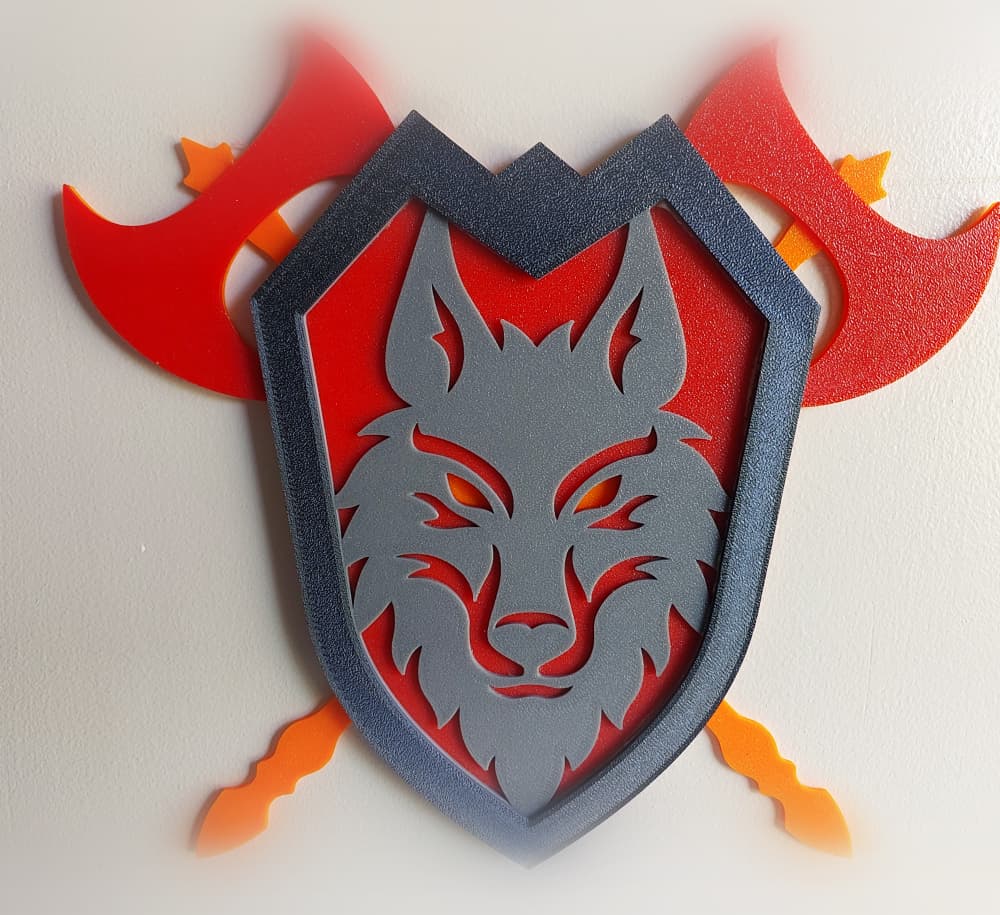 Fantasy Creature Crests – Set of 9 Layered Wall Art 3d model