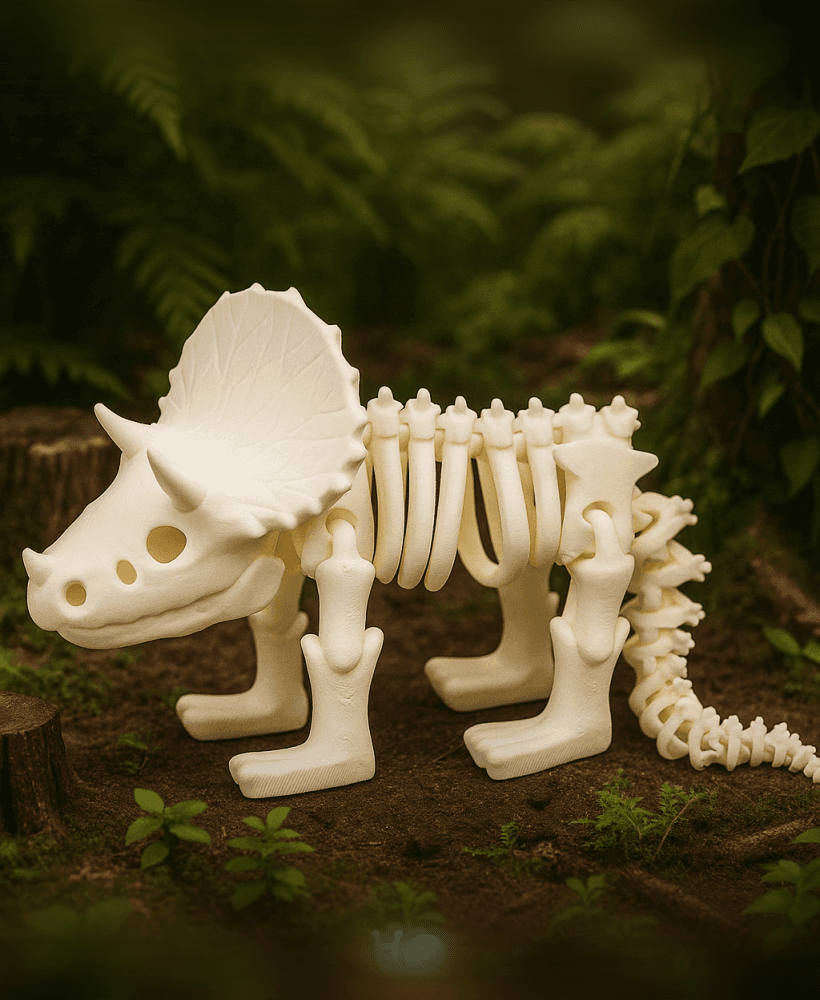 Forest Fossil Dino - Articulated Triceratops Toy 3d model
