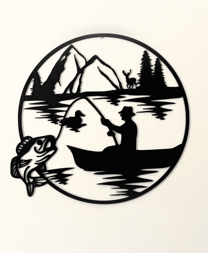 Gone Fishing Wall Art Fishing Decor Bass Fishing 3d model
