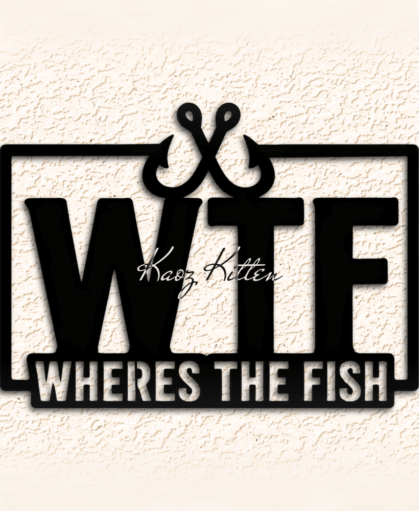 wheres the fish wall art home decor 3d model
