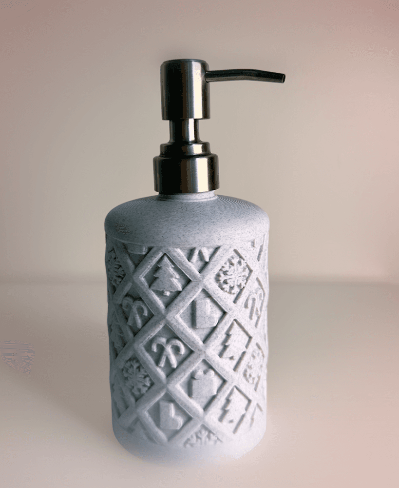 Soap/Liquid Dispenser Christmas Grid 3d model