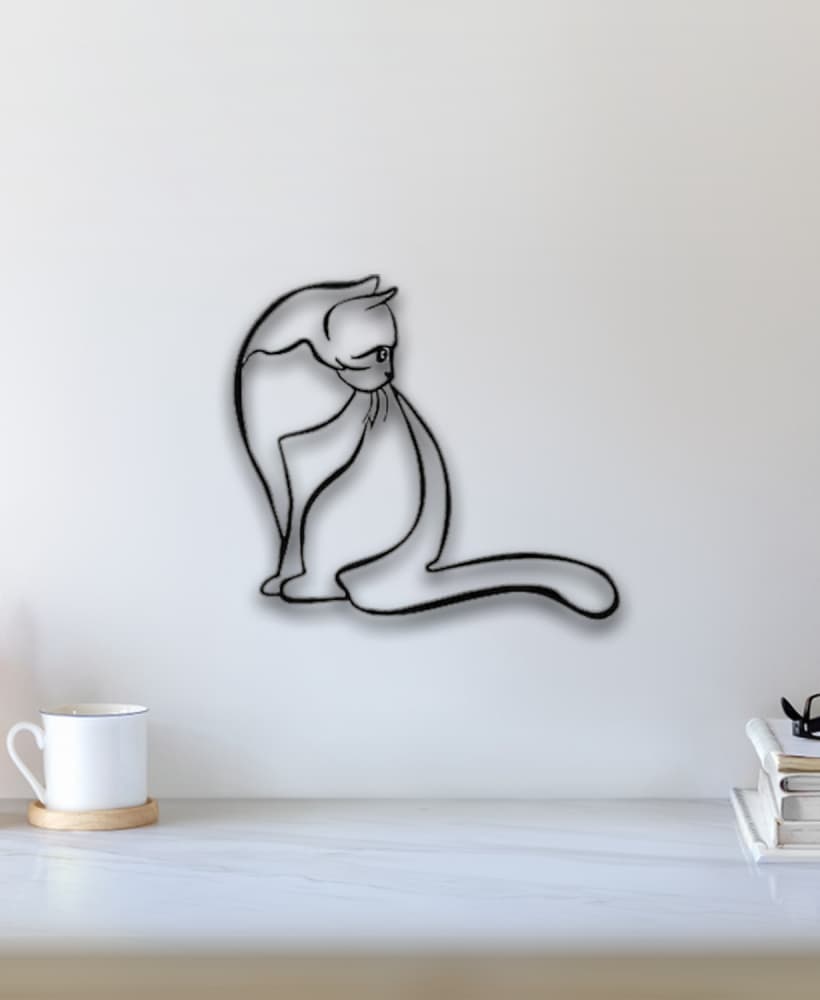 Cat Wall Art 3d model