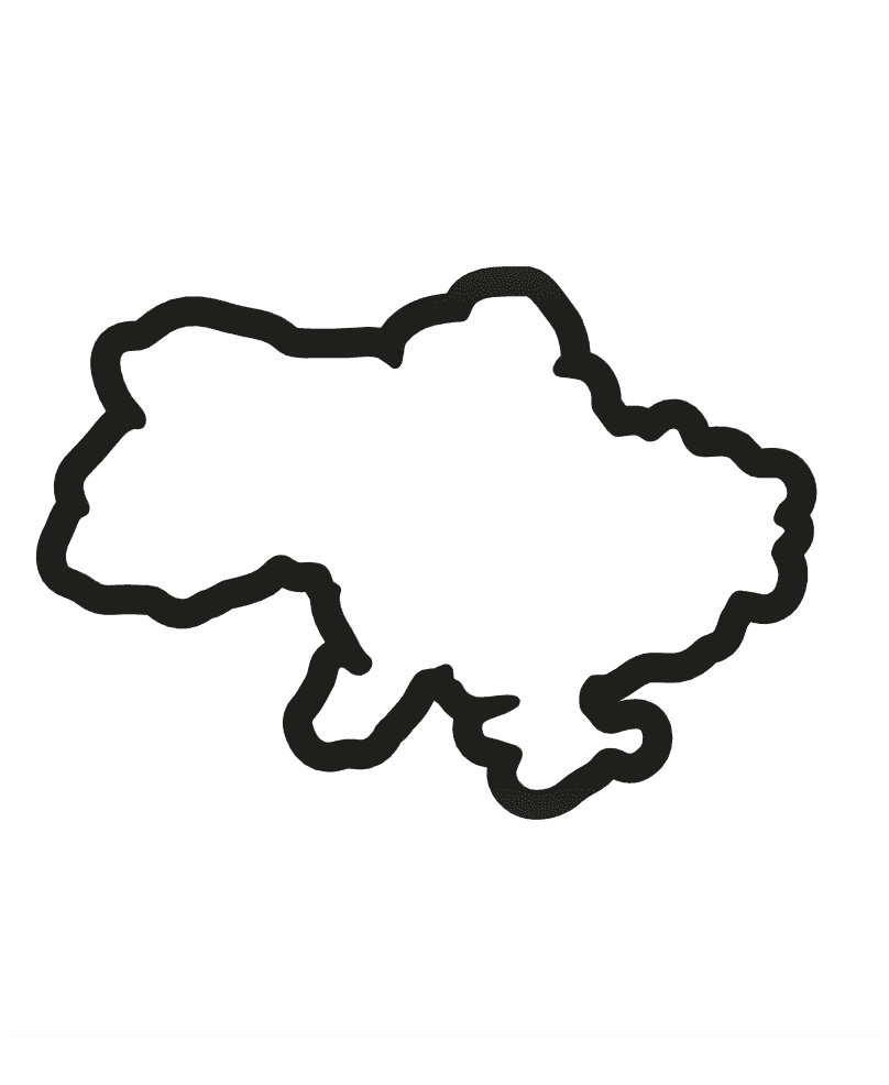 Ukraine Cookie Cutter STL File - 4 inches 3d model