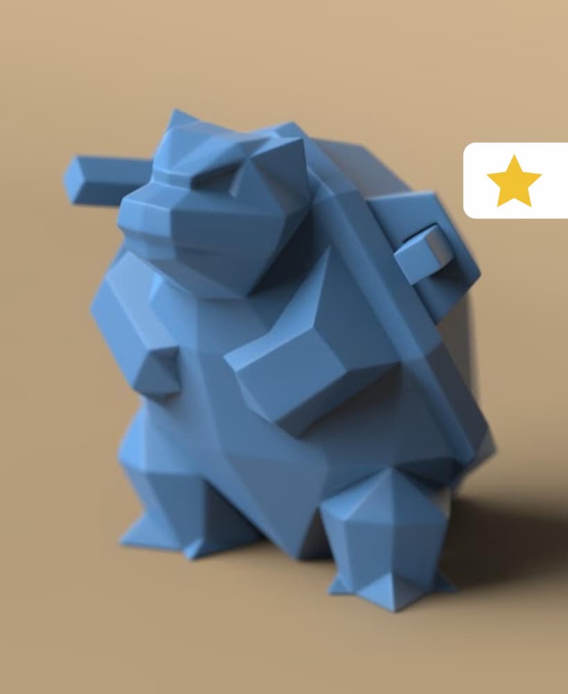 Low-poly Blastoise 3d model