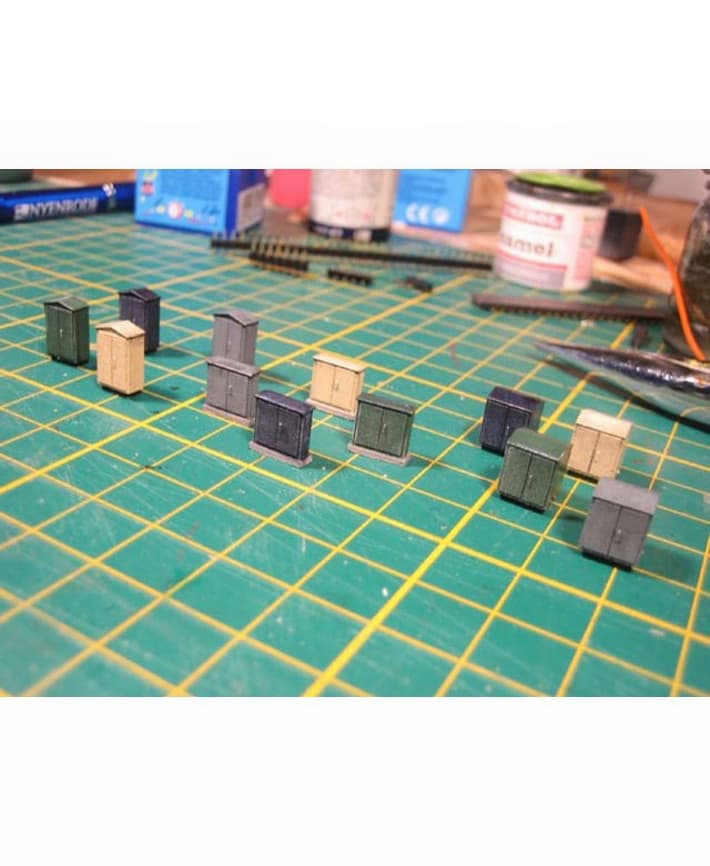 N scale 12 stuks NS Schakelkasten 3d model