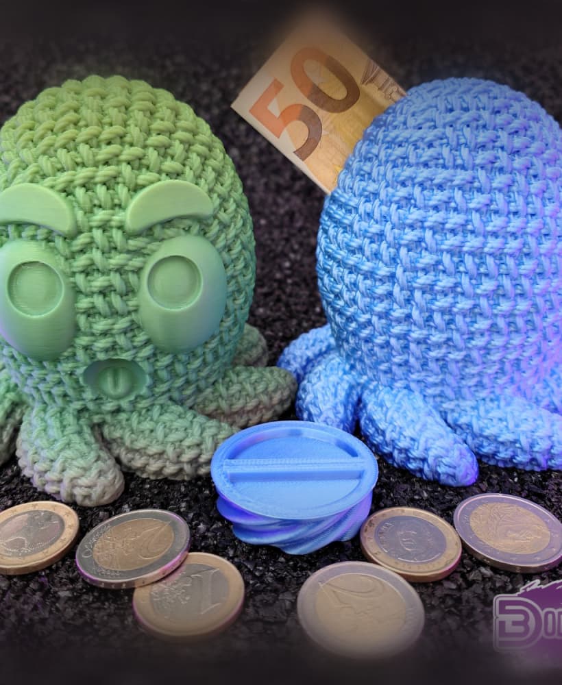 Octopus Piggy Bank 3d model