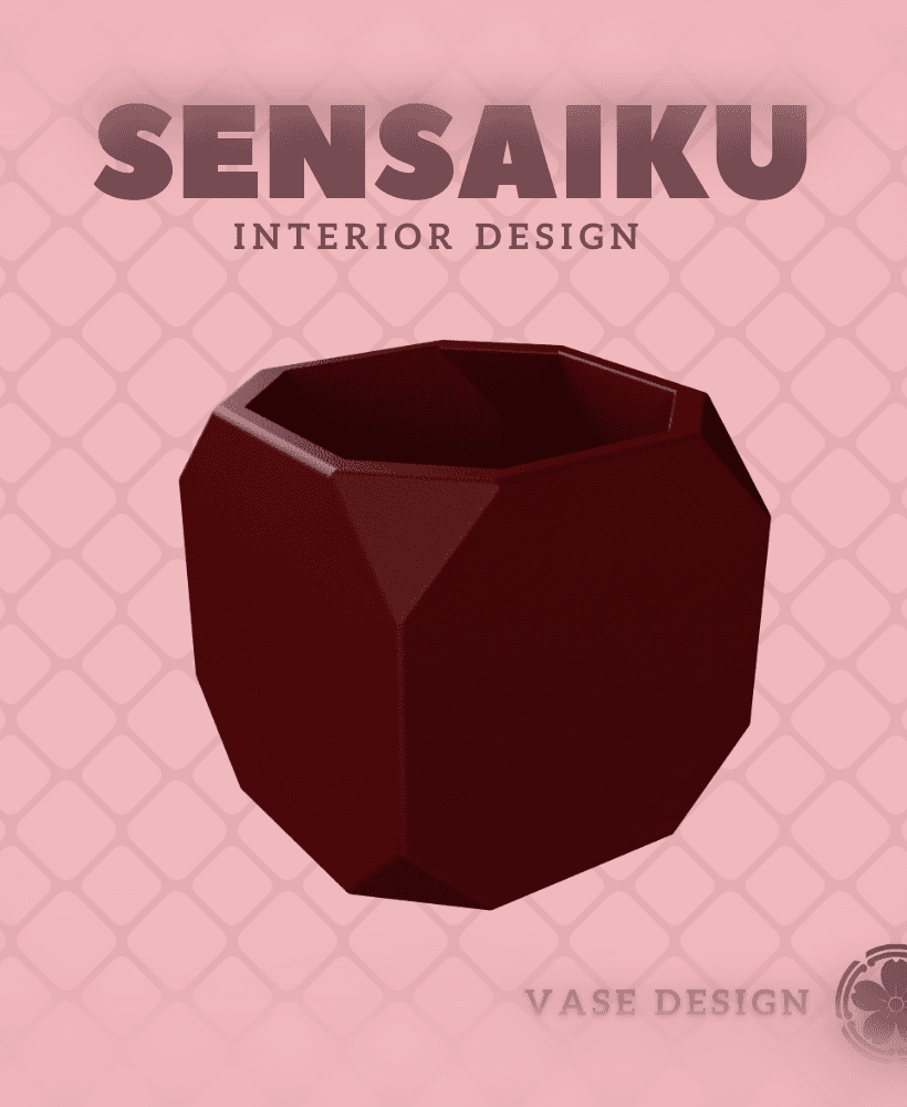 63. Cube 63 Custom Vase Design - Ikebana Home Decoration 3d model