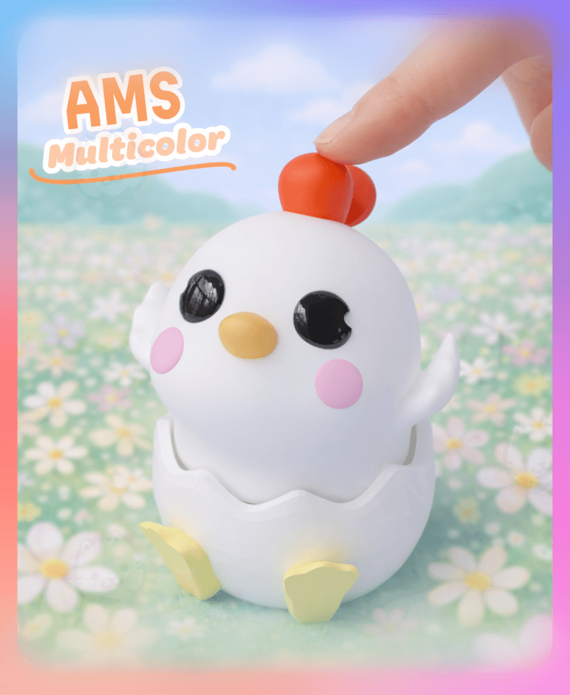 Hatching Little Hen Easter Clicker (Multicolor) 3d model