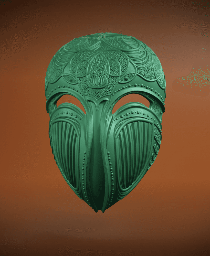 Jewel Beetle Mask/Decor 3d model