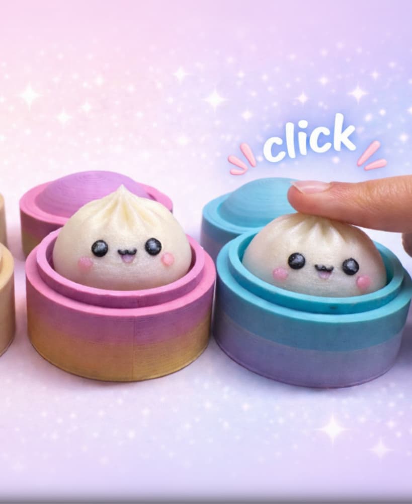Dumpling and Steamer Basket Clicker 3d model