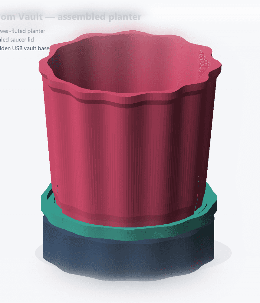 bloom_vault_modular_planter.3mf 3d model