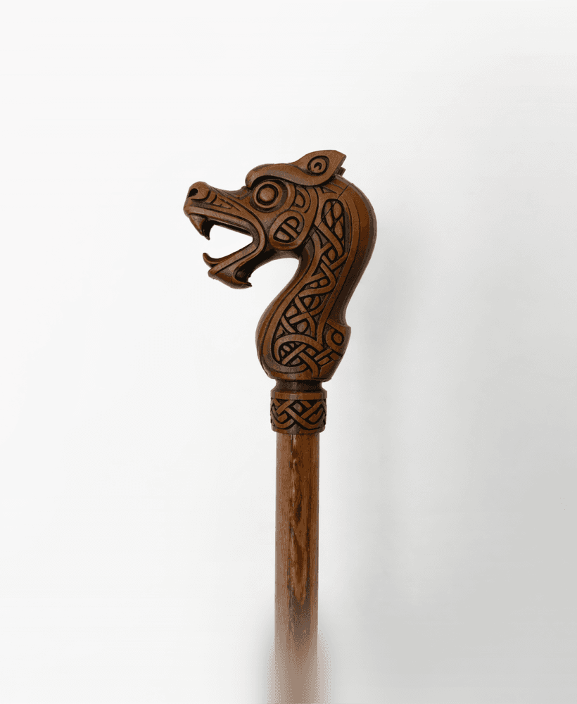 Viking Draken Cane Handle 3d model