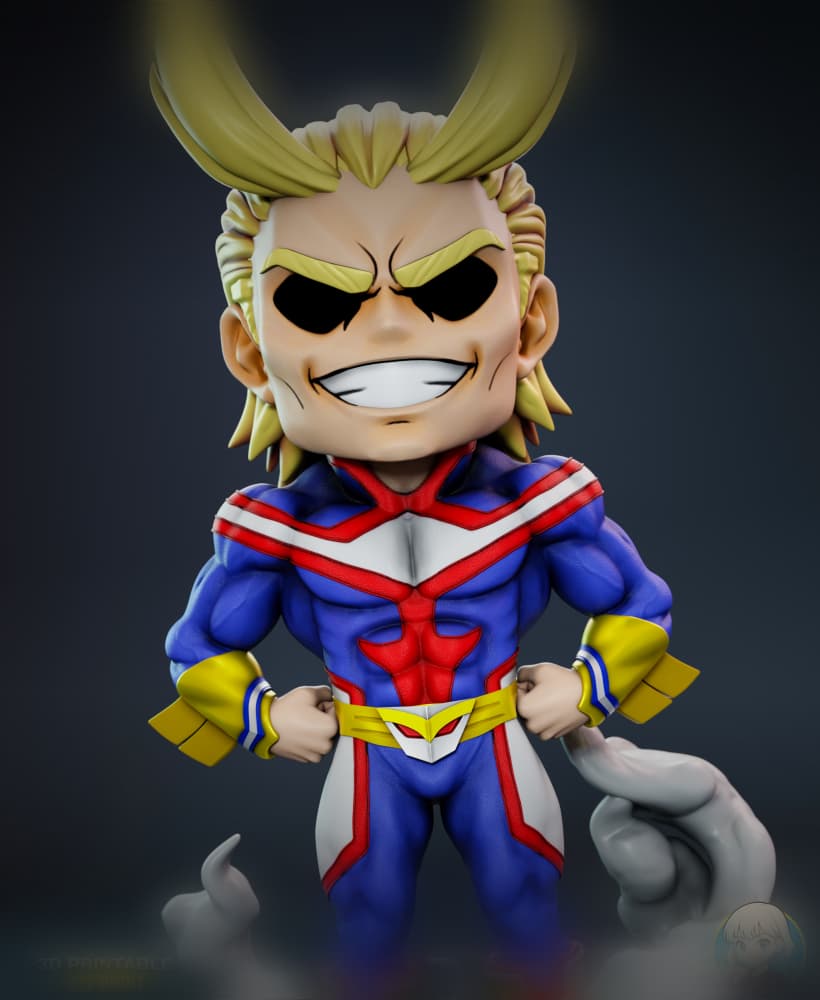 All Might Boku no Hero Chibi - Premium Collectible 3d model