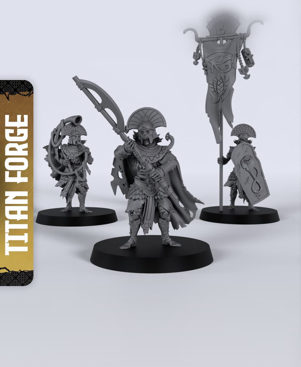 Necropolis Guards - With Free Dragon - 5e DnD Inspired for RPG and Wargamers 3d model
