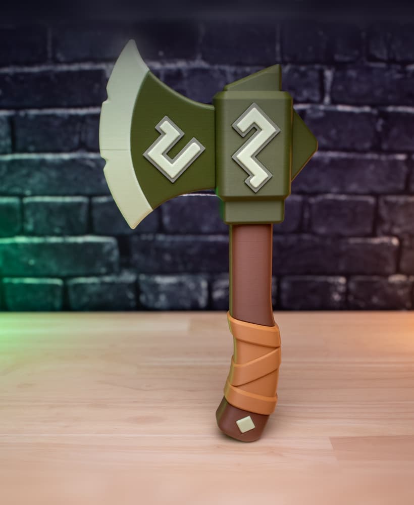 Earthrender - Axe Prop Kit | No Supports, No AMS, No Glue 3d model