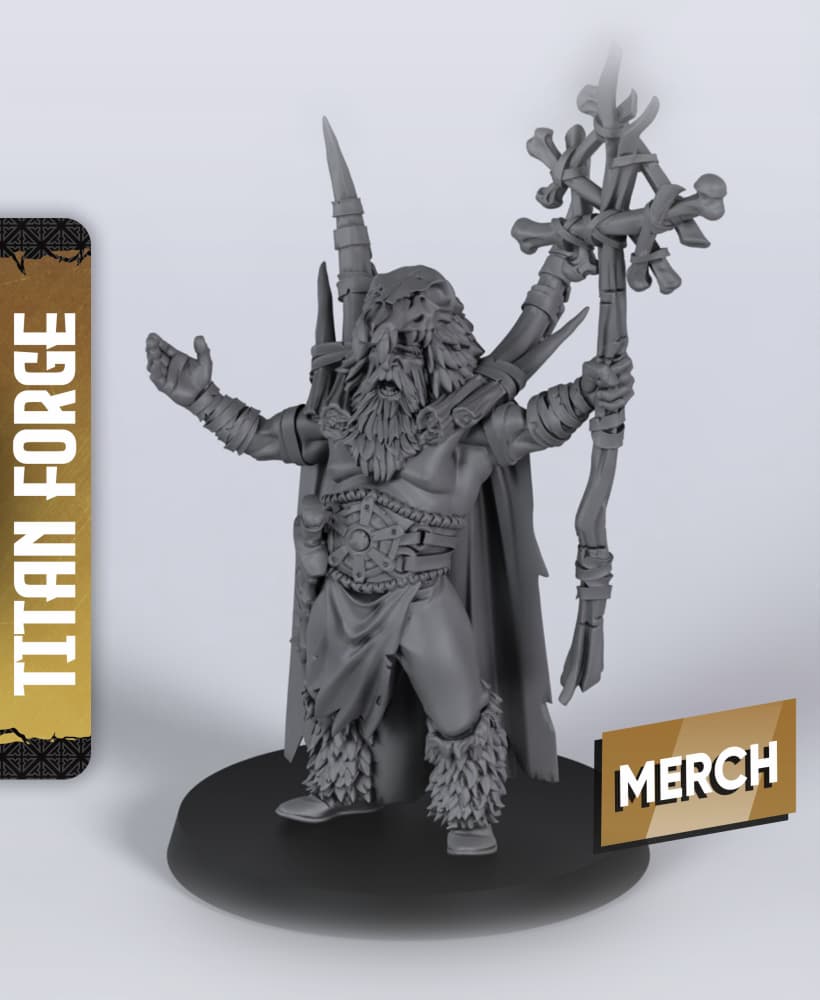 Norse Barbarians Exalted Wizard - With Free Dragon - 5e DnD Inspired for RPG and Wargamers 3d model