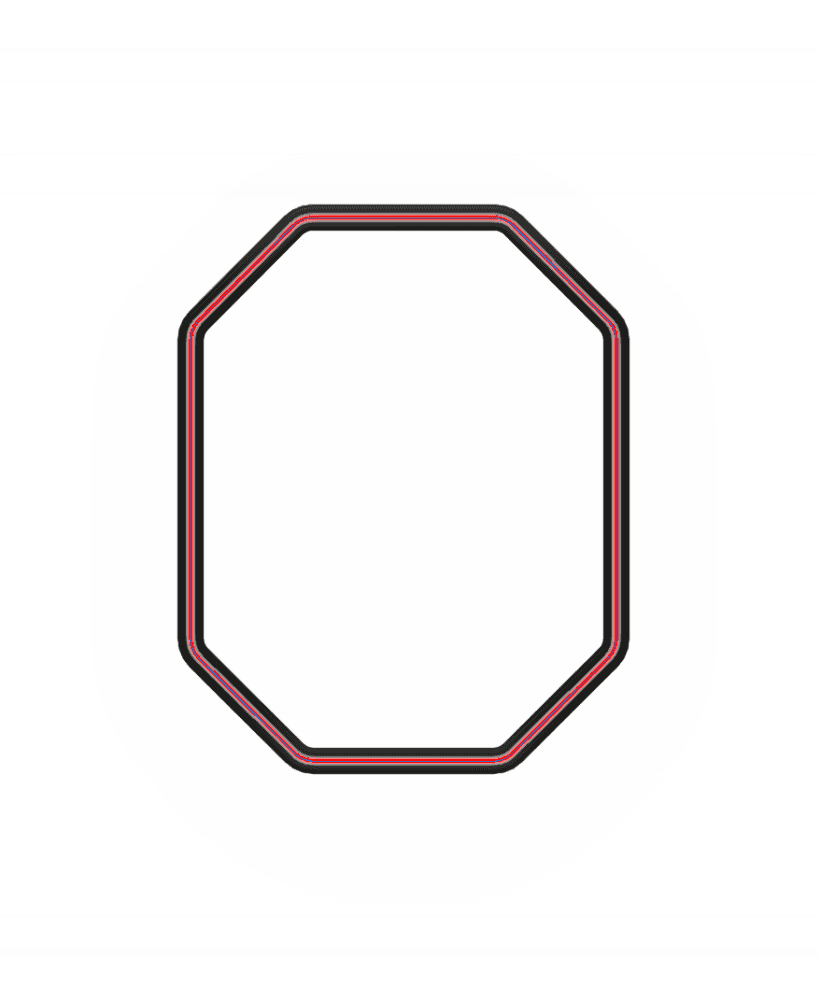 Gem Octagon Cut Cookie Cutter STL File - 4 inches 3d model