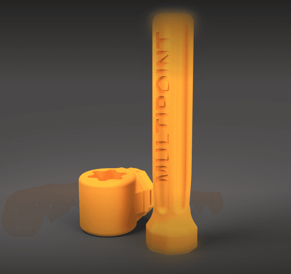 Threaded MultiPoint (Slotted) Installation and Removal Tool 3d model
