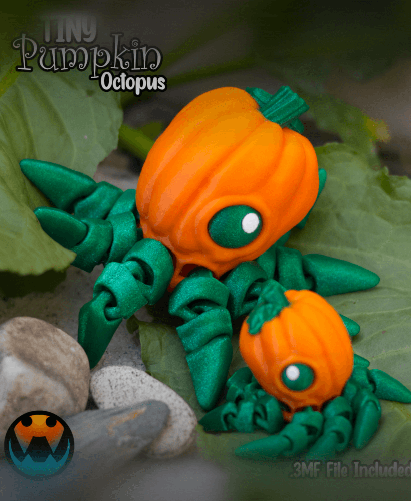 Tiny Pumpkin Octopus 3d model