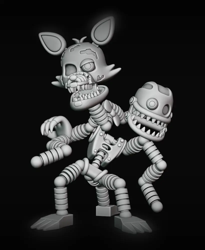 Nightmare Mangle - FNAF - Fan Art 3d model
