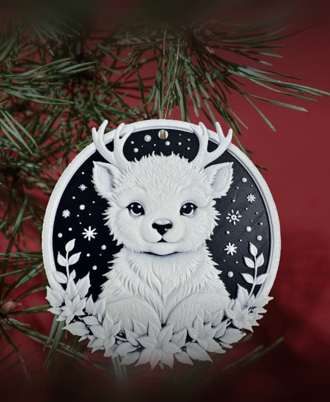 Christmas Young Stag Decoration 3d model