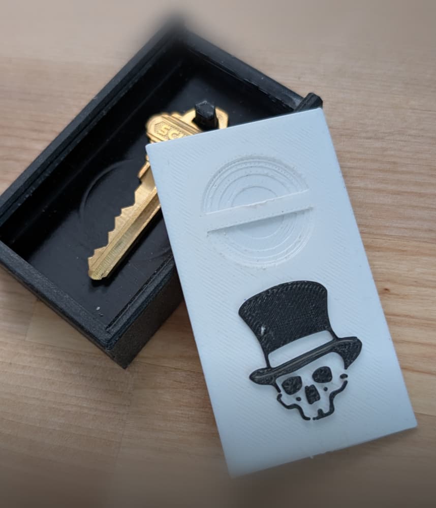Magnetic Hide away key case 3d model