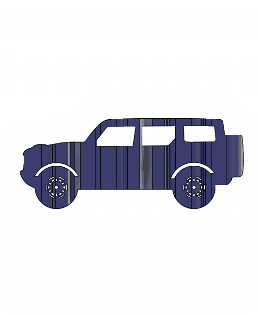 Bronco Raptor 3D Car Flip Art Desk Display 3d model