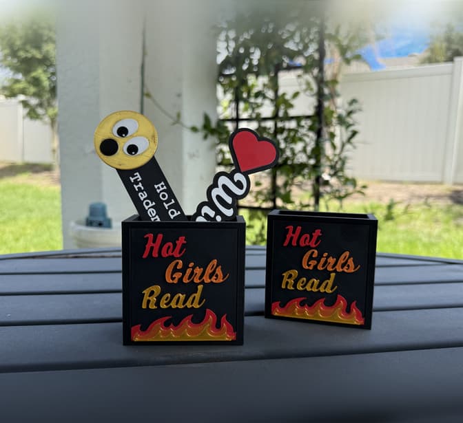 Hot Girls Read Storage Container with Bookmarks 3d model