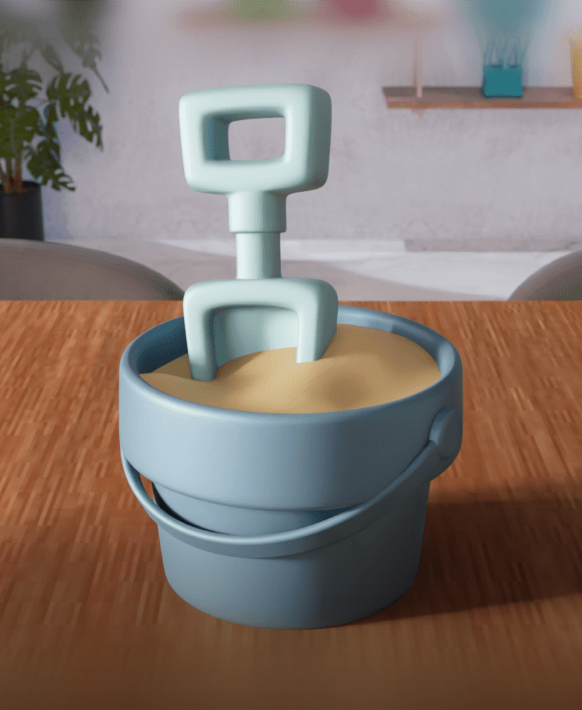 Sand Bucket & Shovel Set - Summer Village Series 3d model