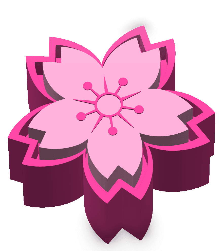 Cherry Blossom KKlicker - Anime Fidget Clicker 3d model