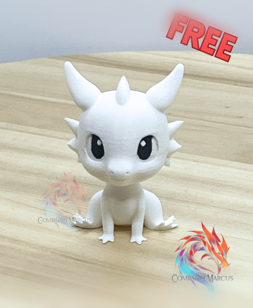 Charming mini dragon 3 / 3mf included 3d model