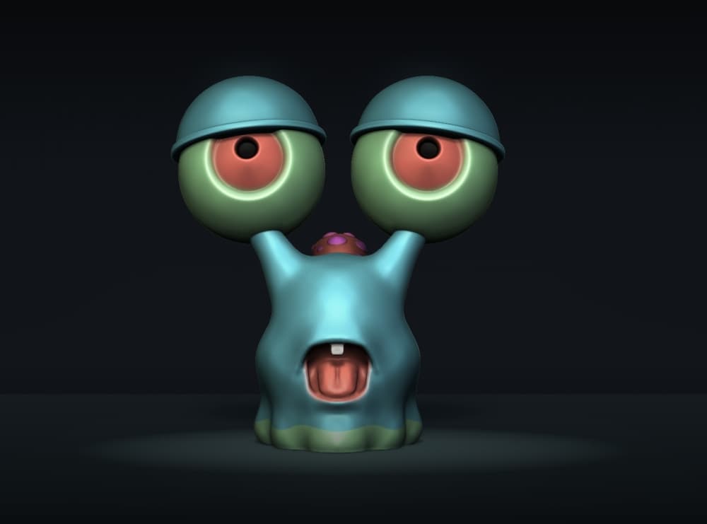 shell_worm cute 3d model