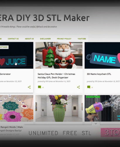Free 3D Name Keychain STL File Generator 3d model
